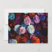 Colorful Roses Rose Art Bouquet Note Card Set Notitiekaartje (Voorkant)