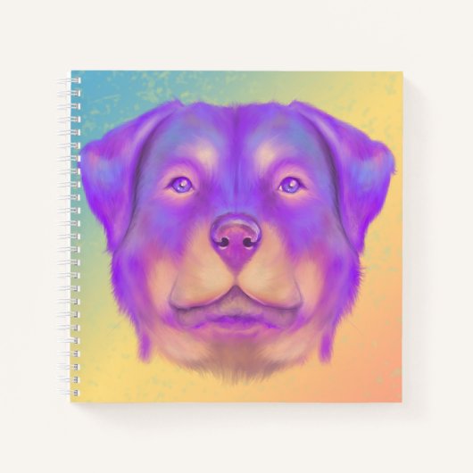 Colorful Rottweiler Notitieboek (Voorkant)
