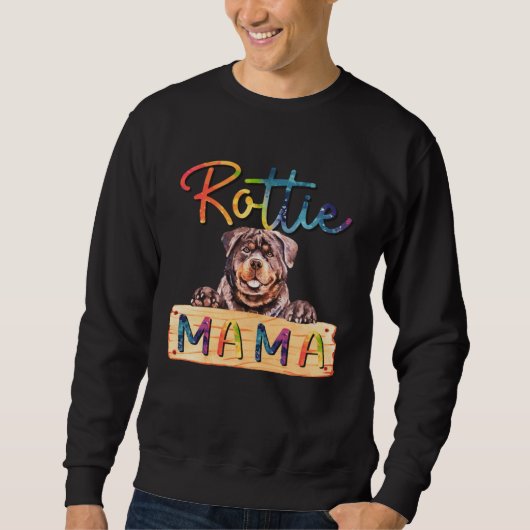 Colorful Rottweiler Rottie Mama  Dog Mom Trui (Voorkant)
