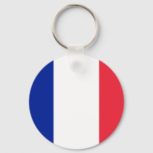 Colorful Round Flag van Frankrijk Sleutelhanger