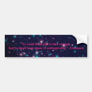 Colorful Roze Stealing Quote Bumpersticker