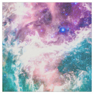Colorful roze turquoise galaxy modern nebula stof