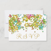 Colorful RSVP Gold Star Glittery Confetti (Voorkant)