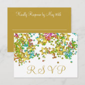 Colorful RSVP Gold Star Glittery Confetti (Voorkant / Achterkant)