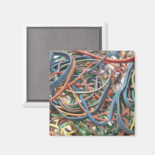 Colorful Rubber Bands Magnet (Voorkant / Achterkant)