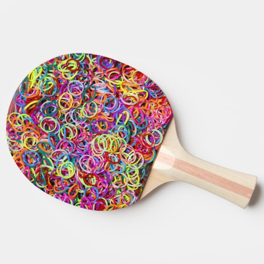 Colorful Rubberbands Tafeltennisbatje (Zijkant)
