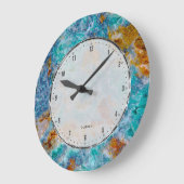 Colorful Ruff Marble Stone Pattern Grote Klok (Hoek)