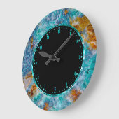 Colorful Ruff Marble Stone Print Grote Klok (Hoek)