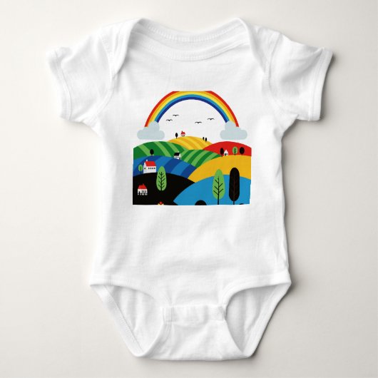 Colorful rural landscape romper (Voorkant)
