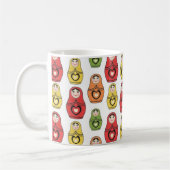 Colorful Russian Dolls Pattern Koffiemok (Links)