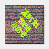 Colorful Rustic Brick Wall Texture Magneet (Voorkant)