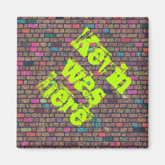 Colorful Rustic Brick Wall Texture Magneet (Voorkant)