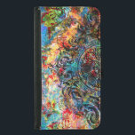 Colorful Rustic  Floral Collage<br><div class="desc">Koel kleurrijk,  bijtend  spoelkleurig met een zwart ornament accent.</div>