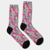 Colorful rustic floral pattern retro  sokken (Rechts)