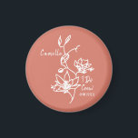 Colorful Rustic I Do Crew Bridesmaid Bridal Party Magneet<br><div class="desc">Botanische florale tegen het bijtende verbrande sinaasappel maakt een opzichtig bruidsmeisje cadeau voor je bruidsfeest. Eenvoudig aan te passen met naam en gebeurtenisdatum van keuze. Gift keepomwille voor de bachelorette partij,  bridal party,  eremiddel en nog veel meer.</div>