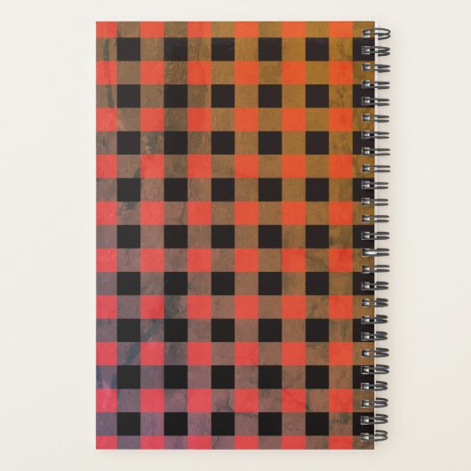 Colorful Rustic Plaid Name Year Planner (Achterkant)