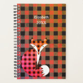 Colorful Rustic Plaid Name Year Planner (Voorkant)
