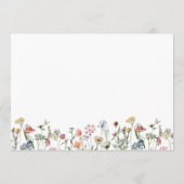 Colorful Rustic Wild Flowers Vrijgezellenfeest Advieskaart (Achterkant)