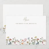 Colorful Rustic Wild Flowers Vrijgezellenfeest Advieskaart (Voorkant / Achterkant)