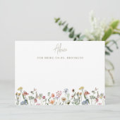 Colorful Rustic Wild Flowers Vrijgezellenfeest Advieskaart (Staand voorkant)