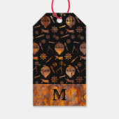 Colorful Rusty Steampunk Monogram Cadeaulabel (Voorkant)