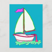 Colorful Sailboat 2 Briefkaart (Voorkant)