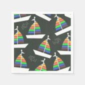 Colorful Sailboat Zee Pattern Servet (Voorkant)