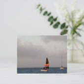 Colorful Sailboot Briefkaart (Staand voorkant)