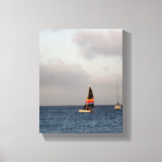 Colorful Sailboot Canvas Afdruk (Voorkant)