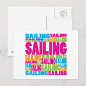 Colorful Sailing Briefkaart (Voorkant / Achterkant)