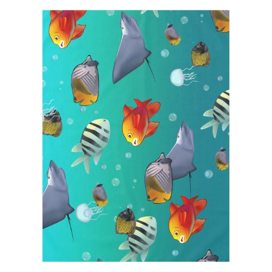 Colorful Saltwater Creats Tafelkleed (Voorkant)