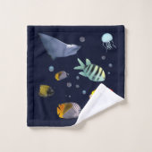 Colorful Saltwater Fish Bad Handdoek (Wasdoekje)