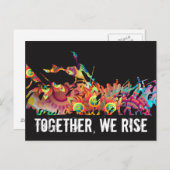 Colorful Samen We verhogen het Briefkaart (Voorkant / Achterkant)