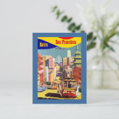 COLORFUL SAN FRANCISCO STYLIZED RETRO BRIEFKAART P (Staand voorkant)