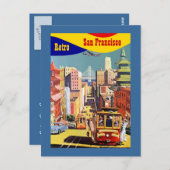 COLORFUL SAN FRANCISCO STYLIZED RETRO BRIEFKAART P (Voorkant / Achterkant)