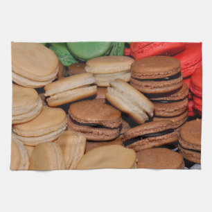 Colorful sandwich koekjes theedoek