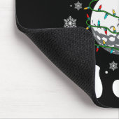 Colorful Santa Hat Lights Funny Golf Lover Christm Muismat (Hoek)