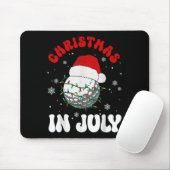 Colorful Santa Hat Lights Funny Golf Lover Christm Muismat (Met muis)