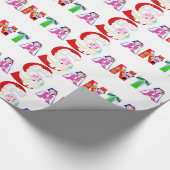 Colorful Santa Kerstfeestdag decoratie Cadeaupapier (Hoek)