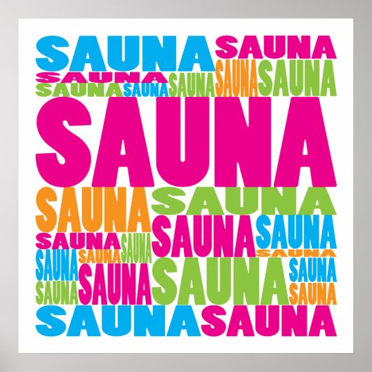 Colorful Sauna Poster (Voorkant)