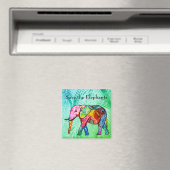 Colorful Save the Elephants Magnet (Insitu (Vaatwasser))