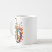 Colorful Saxophone Koffiemok (Voorkant links)