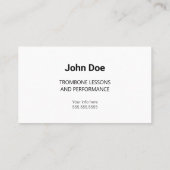 Colorful Saxophone Logo Visitekaartje (Achterkant)