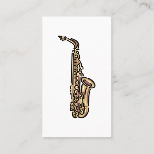 Colorful Saxophone Logo Visitekaartje (Voorkant)