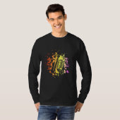 Colorful Saxophone Microphone Musical Instrument S T-shirt (Voorkant volledig)
