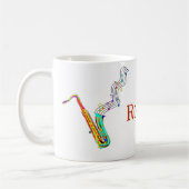 Colorful Saxophone persoonlijke koffie-Mok Koffiemok (Links)