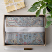 Colorful Scandinavia Old Wereldkaart Tissuepapier (Geschenk)