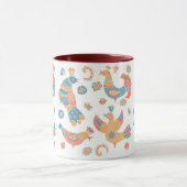 Colorful Scandinavian Boho Bird Pattern Mok (Midden)
