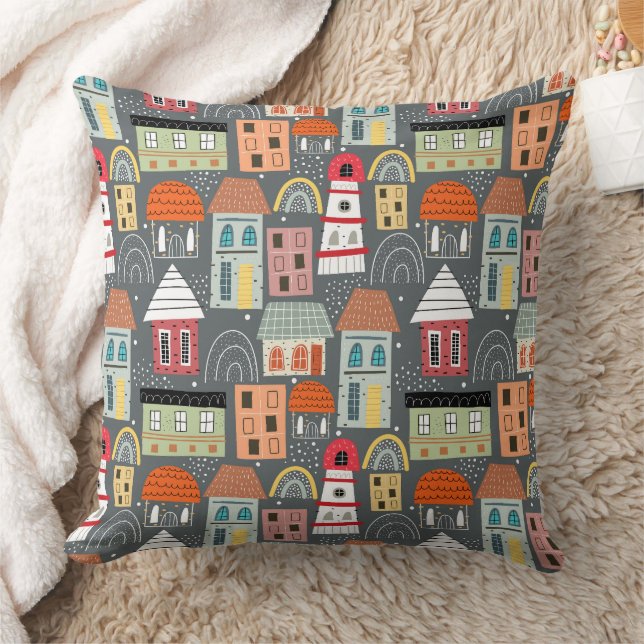 Colorful Scandinavian Pattern Home Kussen (Deken)