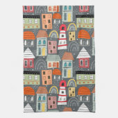 Colorful Scandinavian Pattern Home Theedoek (Verticaal)